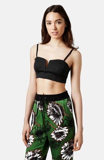 Topshop Notched Bralette Black