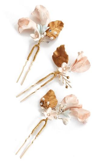Twigs & Honey Sweet Pea Set Of 3 Hairpins