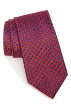 Men's Nordstrom Men's Shop Circle & Dot Silk Tie, Size - Red
