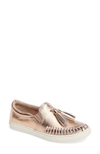 Women's Jslides Cheyenne Tasseled Slip-on Sneaker M - Metallic