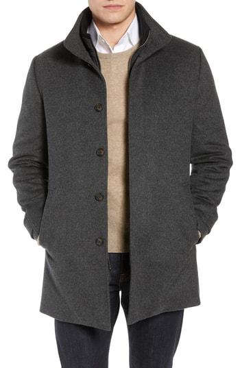 Men's John W. Nordstrom Hudson Wool Car Coat - Grey