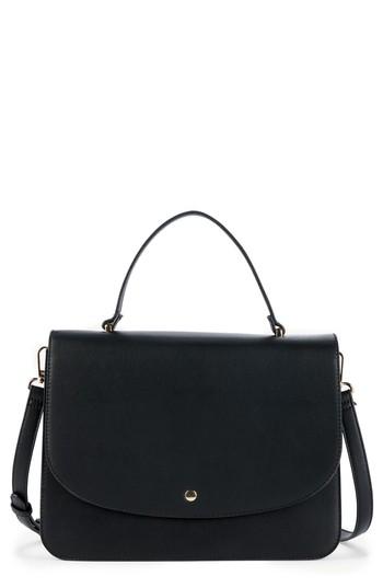 Sole Society Elie Medium Faux Leather Satchel - Black