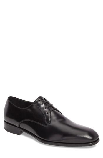 Men's Salvatore Ferragamo Charles Plain Toe Derby W - Black