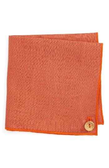 Men's Armstrong & Wilson Stain Glass Linen Pocket Square, Size - Orange