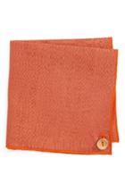 Men's Armstrong & Wilson Stain Glass Linen Pocket Square, Size - Orange
