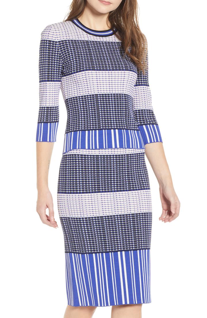 Women's Chelsea28 Geo Pattern Midi Sweater