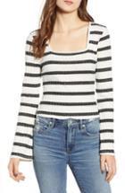 Women's Everleigh V-neck Waffle Tee, Size - White