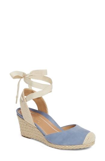 Women's Vionic Maris Orthaheel Espadrille Wedge Sandal M - Blue