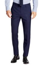 Men's Bonobos Jetsetter Flat Front Plaid Stretch Wool Trousers X 37 - Blue