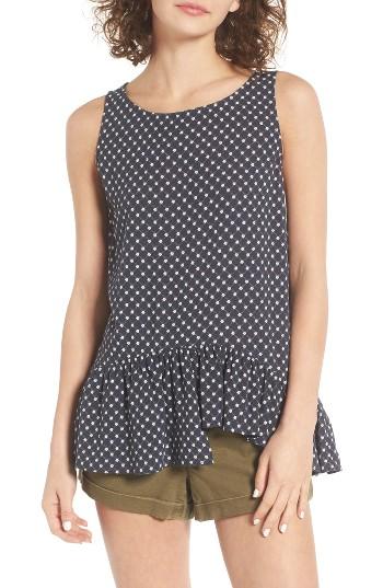 Women's Hinge Asymmetrical Hem Tank, Size - Blue