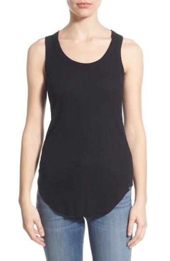 Women's Treasure & Bond Ribbed Racerback Tank - Black