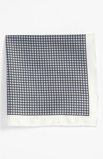 Michael Kors Check Pocket Square Blue