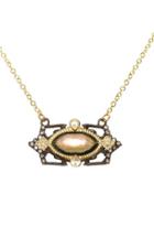 Women's Armenta Old World Marquis Diamond Pendant Necklace