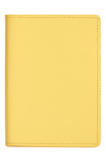 Nordstrom Leather Passport Case - Yellow