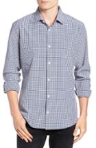 Men's Mizzen+main Bonham Plaid Performance Sport Shirt, Size - White