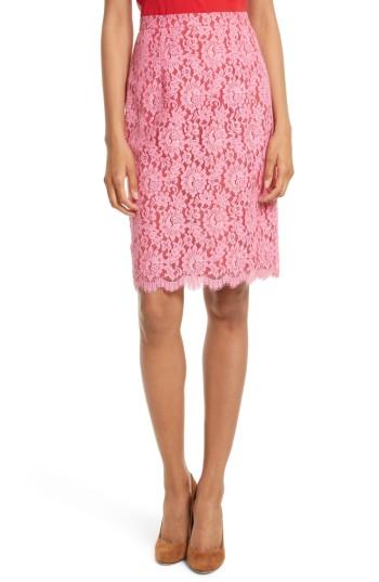 Women's Diane Von Furstenberg Lace Pencil Skirt - Pink