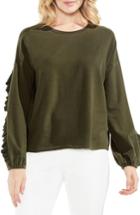 Women's Vince Camuto Ruffle Sleeve Sweatshirt - Green