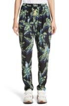 Women's Stella Mccartney Birds Of Paradise Silk Crepe De Chine Pants Us / 38 It - Black