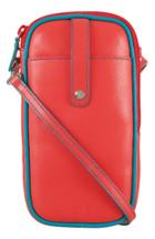 Lodis Mini Audrey Blossom Leather Crossbody Bag - Coral