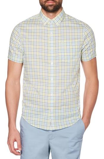 Men's Original Penguin Heritage Slim Fit Stretch Plaid Shirt - Green