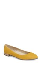 Women's Ecco Shape Pointy Ballerina Flat -5.5us / 36eu - Yellow