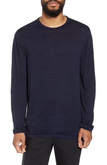 Men's Calibrate Texture Stripe Long Sleeve T-shirt - Blue