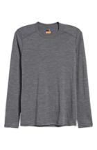 Men's Icebreaker Oasis Long Sleeve Merino Wool Base Layer T-shirt, Size - Grey