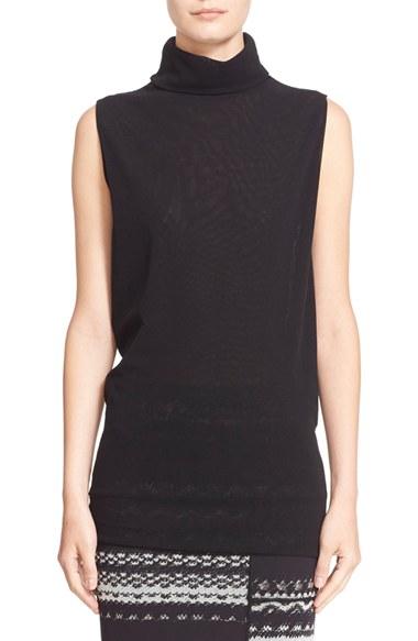Women's Fuzzi Sleeveless Tulle Turtleneck
