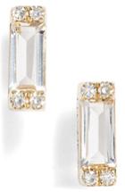 Women's Ef Collection Diamond & Topaz Baguette Stud Earrings