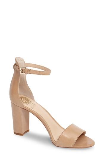 Women's Vince Camuto Corlina Ankle Strap Sandal .5 M - Beige