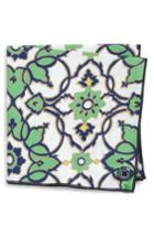 Men's Armstrong & Wilson Golden Gate Cotton Pocket Square, Size - Green
