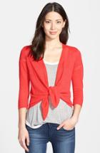 Petite Women's Nic+zoe '4-way' Convertible Three Quarter Sleeve Cardigan P - Pink