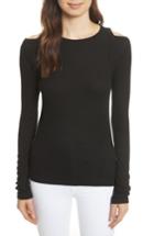 Women's Rag & Bone/jean Rosalind Cutout Ribbed Top, Size - Black