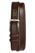 Men's Torino Belts Embossed Leather Belt - Brown
