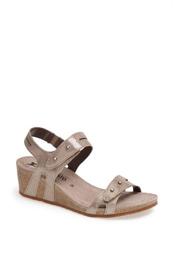 Women's Mephisto 'minoa' Wedge Sandal M - Brown