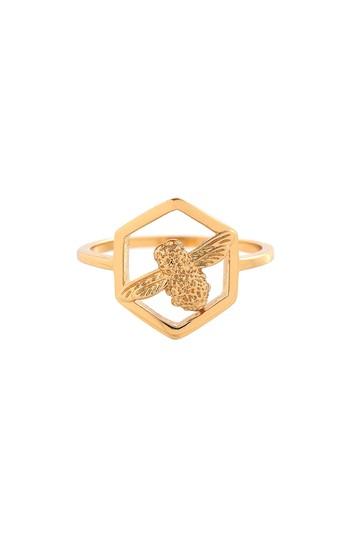 Women's Olivia Burton Honeycomb Bee Ring
