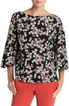 Women's Lafayette 148 New York Gwendolyn Blouse, Size - Black