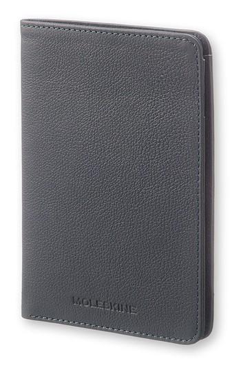 Men's Moleskine Lineage Leather Passport Wallet - Blue