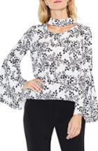 Women's Vince Camuto Cascading Leaves Bell Sleeve Blouse