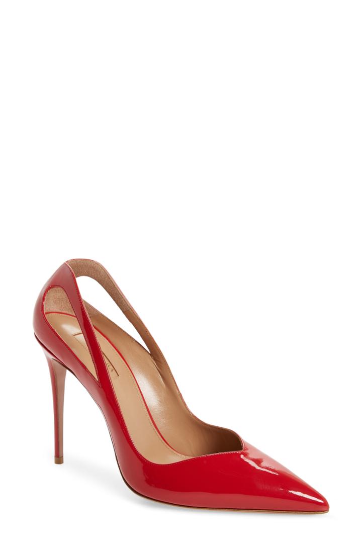 Women's Aquazzura Shiva Cutout Pointy Toe Pump
