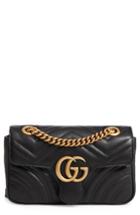 Gucci Mini Gg Marmont 2.0 Matelasse Leather Shoulder Bag - Black