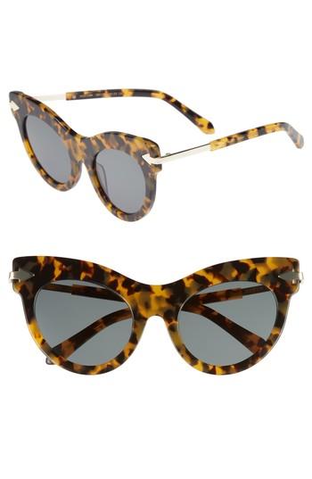 Women's Karen Walker Miss Lark 52mm Cat Eye Sunglasses - Crazy Tortoise