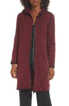 Women's Naked Fleece Longline Hoodie - Red
