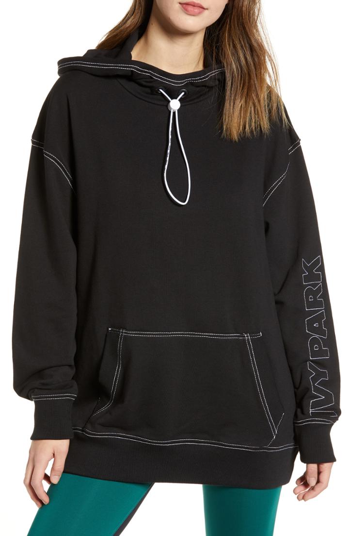 Women's Ivy Park Stab Stitch Hoodie - Black