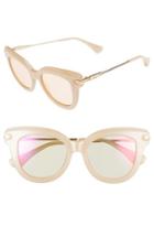 Women's Sonix Elliot 48mm Cat Eye Gradient Sunglasses - Translucent Mirror/ Nude