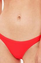 Women's Topshop Ribbed High Leg Bikini Bottoms Us (fits Like 0-2) - Red