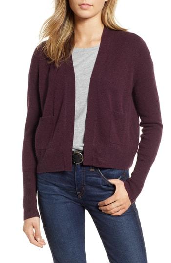 Women's 1901 Cashmere Cardigan - Burgundy