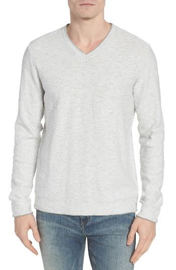 Men's Lucky Brand Slub V-neck Sweater - Grey