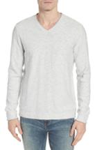 Men's Lucky Brand Slub V-neck Sweater - Grey