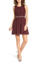 Women's Speechless Jeweled Belt Dress